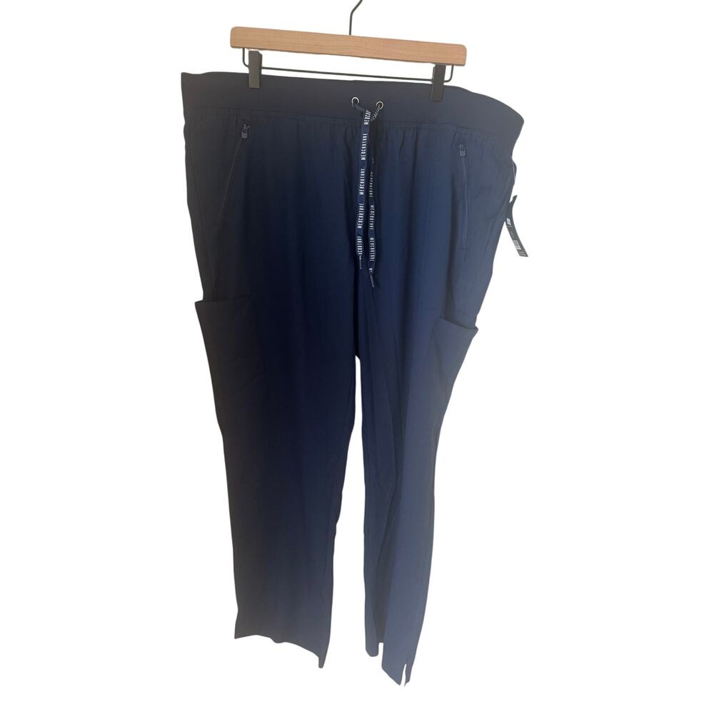 NWT MedCouture Insight Navy Scrub Pants 2XL Cargo Jogger Zip Pockets